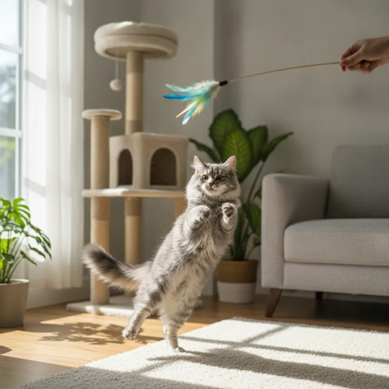 Rotina de Exercício para Gatos que Vivem Só Dentro de Casa