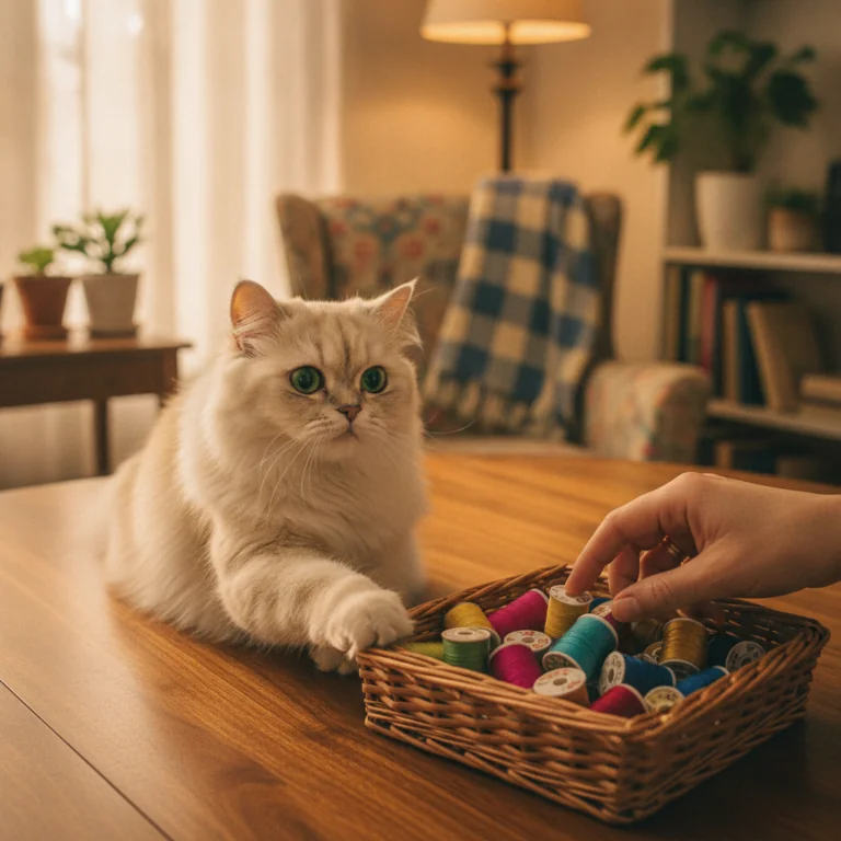 Gato Engoliu Linha ou Fio de Costura: o Perigo que Parece Inofensivo